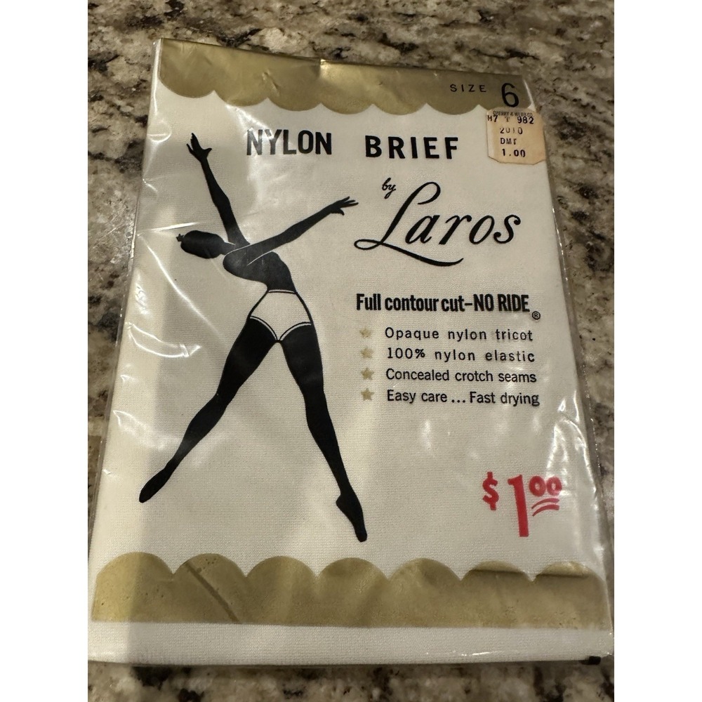 Warner Laros vintage Stunning 50's nylon panties  Granny High Waist Nylon Brief